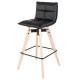 Lot de 4 Chaises de Bar Similicuir Noir KosyForm