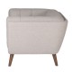 Fauteuil en Tissu Gris Clair Meryl KosyForm