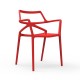 Lot de 4 Chaises Delta Vondom Rouge