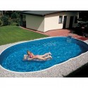 Piscina Oval Azuro Luxe PoolMarina Freestanding ou Enterrado 7.3x3.7x1.2