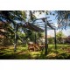 Pergola Aluminio Habrita Antracita 12m2 con lienzo de sombra