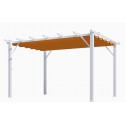 Pérgola Aluminio Habrita Blanco 12m2 con lona en sombra 140gr