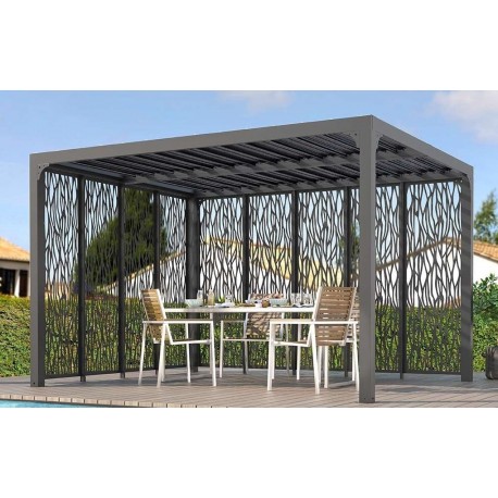 Lame orientabili bioclimatiche Pergola 11 m2 e Brese-Vue 2 facce