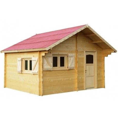 Theora Garden Shelter in Legno Massello di Habrita 7,33 m2 con tetto ondulino