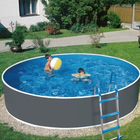 Piscine Azuro Ronde Graphite-blanche 360x120