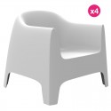 4-Sitzer-Lot Solid Vondom White Lounge