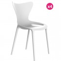 Set van 4 stoelen Love Vondom Milos wit