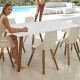 Table Vondom Faz Wood Plateau 200x90 Blanc et Pieds Chêne Blanchi