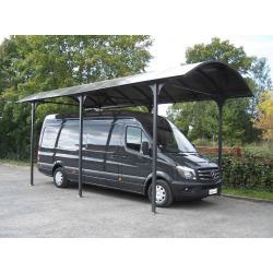 Carport Motorhome L7,60xH3,60m alluminio e policarbonato Anti-UV Habrita