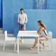 Lot de 4 chaises Vondom Kes écru