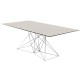 Table Faz Vondom 200x100 piètement inox plateau blanc