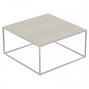 Square coffee table Pixel Vondom Dekton Danae ecru and legs ecru 80x80xH25