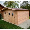 Habrita Garden Shed in Solid Douglas Wood 23.14 m2