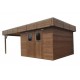 Garden shed Habrita Thizy in thermo treated wood 11.53 m2 with steel roof