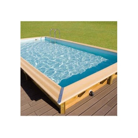 Pool Holz Ubbink Azura 400x750 H130 Liner Beige