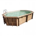 Pool Wood Ubbink Océa 355x550 H120cm Forro bege areia