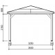 Kiosque de Jardin Blueterm bois 12.32 m2 avec Comptoirs et 2 Parois Habrita