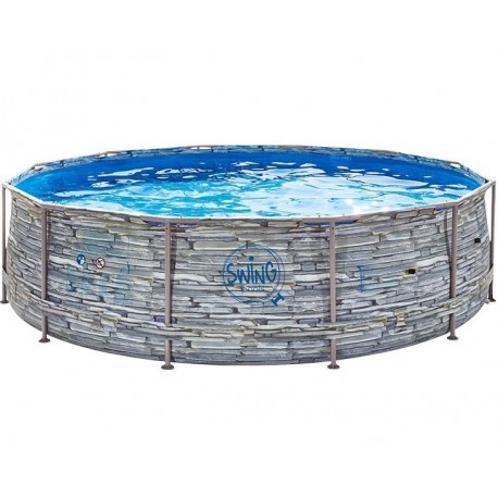 Tubular Pool Round Swing Design stone 366x 0.91