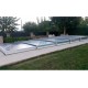 Pool Enclosure Low Telescopic Shelter Tapia pronto per l'installazione per piscina 800 x 400