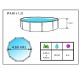 GRE Oval Pool White Fiji 500×300x120 mit Sandfilter