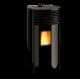 Ronde Pelletkachel Ferlux Helen 8kW Magic Black Glass