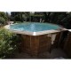 Pool Holz Sonnenwasser 550x300 H140cm Liner beige Ubbink