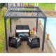 Pergola bioclimatique Habrita Alumium 7.20 m2 avec toit en lames mobiles