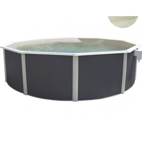 Piscine hors sol TOI Magnum ronde 460x132 Compact Anthracite