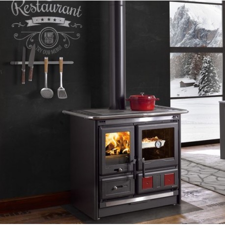 Cuisinière à bois Nordica Extraflame Rosa L 9kW Noir