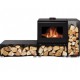 Poêle à Bois échangeur thermique NovaStove Kim 10kW avec Range Bûches