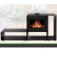 Poêle à Bois échangeur thermique NovaStove Kim 10kW avec Range Bûches