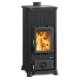 Estufa de leña La Nordica Emiliana Steel 6.5kW negro antracita