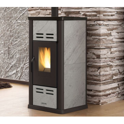 Poêle à granulés ventilé Extraflame Serafina Petra Evo 8kW pierre naturelle