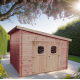 Wooden Log Garden Shed 28mm Danube Habrita 10m2