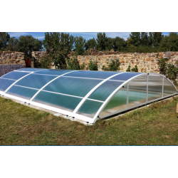 Copertura bassa per piscina Lanzarote Copertura rimovibile 12x6,7m