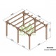 Pergola autoportée en bois Linares 5x4m 20m2