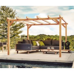 Pergola autoportante in legno Linares 5x3m 15m2