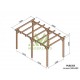 Pergola autoportée en bois Linares 5x3m 15m2