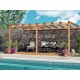 Palma Raw Wood Lean-To Pergola 6x4m 24m2