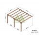 Burgos Ruw Houten Aangebouwde Pergola 5x4m 20m2