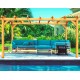 Valencia Massivholz freistehende Pergola 4x3m 12m2