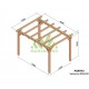 Valencia Massivholz freistehende Pergola 4x3m 12m2