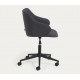 Chaise de bureau gris foncé et pieds acier noir mat Nara VeryForma