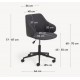 Dark grey office chair with matt black steel legs Nara VeryForma