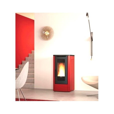 Poêle à granulés La Nordica Extraflame Dahiana VFS 10 kW ventilé Rouge bordeaux