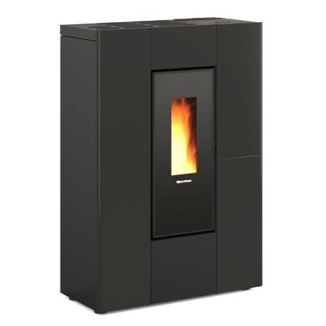 La Nordica Extraflame Luisella 5kW schmaler belüfteter Pelletofen Burgund