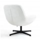 Ena Fabric White Swivel Armchair VeryForma