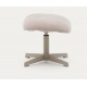 Aspe footstool beige fabric and metal VeryForma