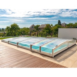 Linea Flat Copertura Piscina Abrilios Telescopica per Piscina 600x300